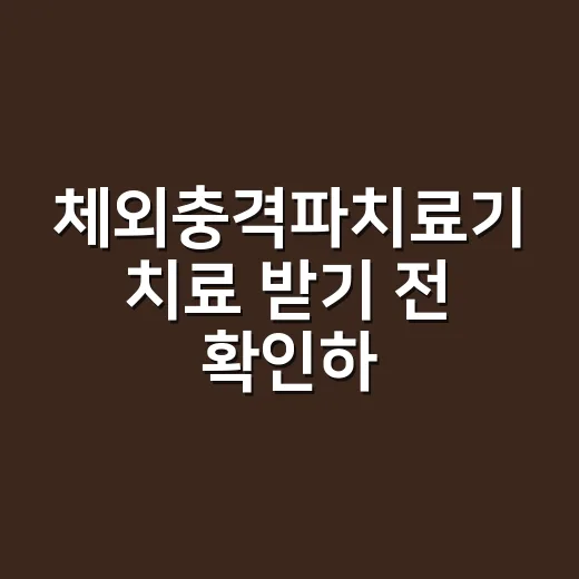 체외충격파치료기 치…