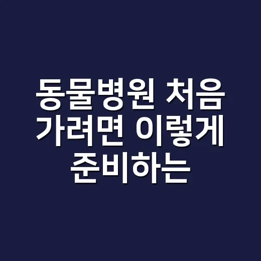동물병원 처음 가려면 이렇게 준비하는 방법 - 요약