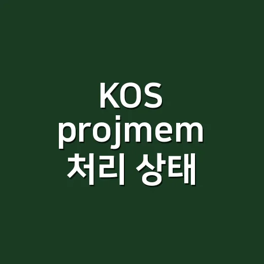 KOS projmem 처리 상태 - 요약