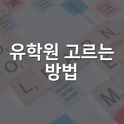 유학원 고르는 방법, 상담 전에 확인하면 덜 흔들립니다 - 요약
