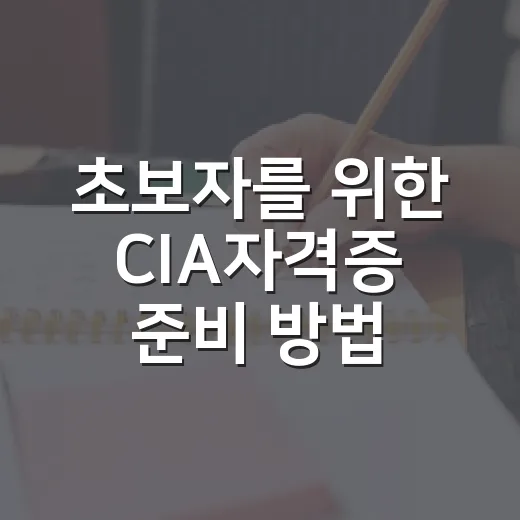 초보자를 위한 CIA자격증 준비 방법, 6개월 안에 공부 시스템 만드는 법 - 요약