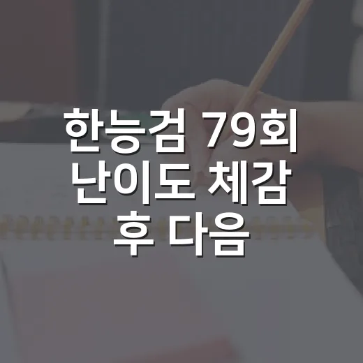 한능검 79회 난이도 체감 후 다음 시험 준비하는 방법 - 요약