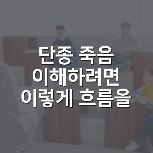 단종 죽음 이해하려면 이렇게 흐름을 잡아야 합니다 - 요약
