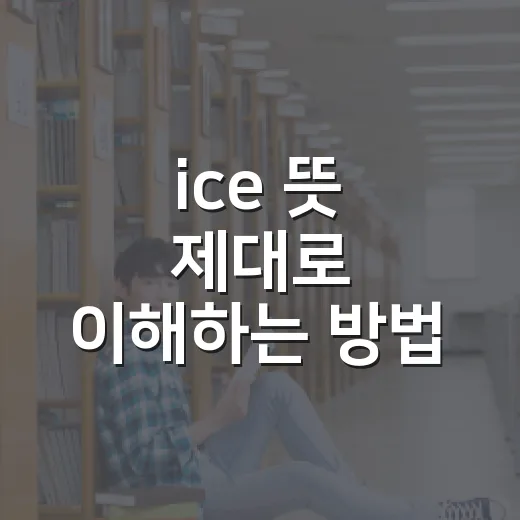 ice 뜻 제대로 이해하는 방법, 시험 영어에서 헷갈리지 않게 잡기 - 요약
