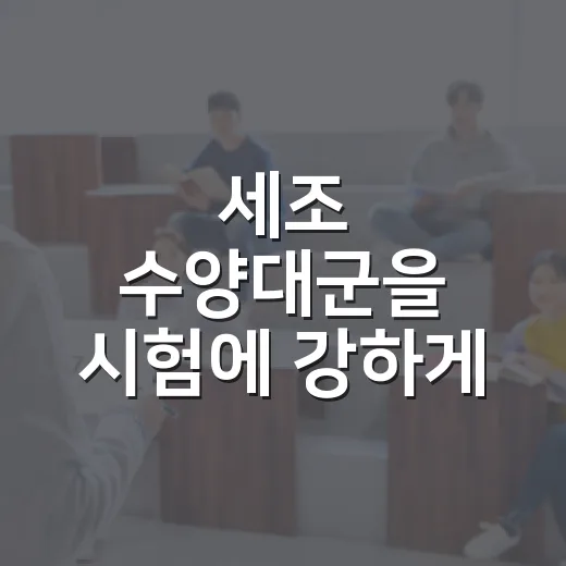 세조 수양대군을 시험에 강하게 기억하는 방법 - 요약