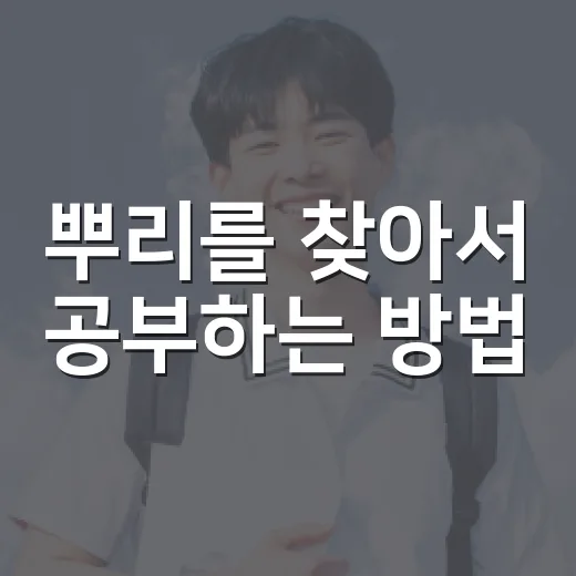 뿌리를 찾아서 공부하는 방법: 흔들리지 않는 시험 준비 루틴 만들기 - 요약