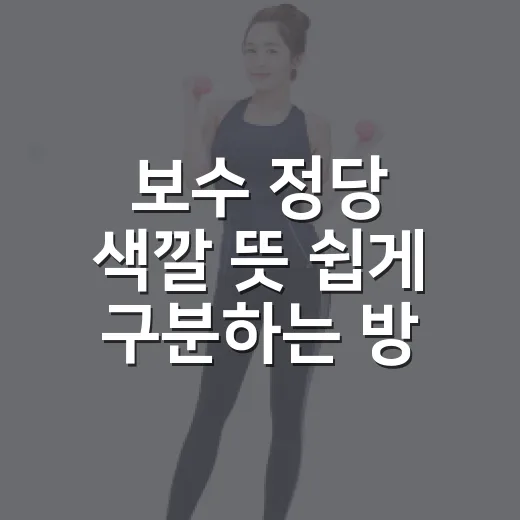 보수 정당 색깔 뜻 쉽게 구분하는 방법 - 요약