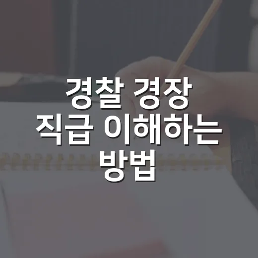 경찰 경장 직급 이해하는 방법: 순경 다음 계급부터 승진 흐름까지 - 요약