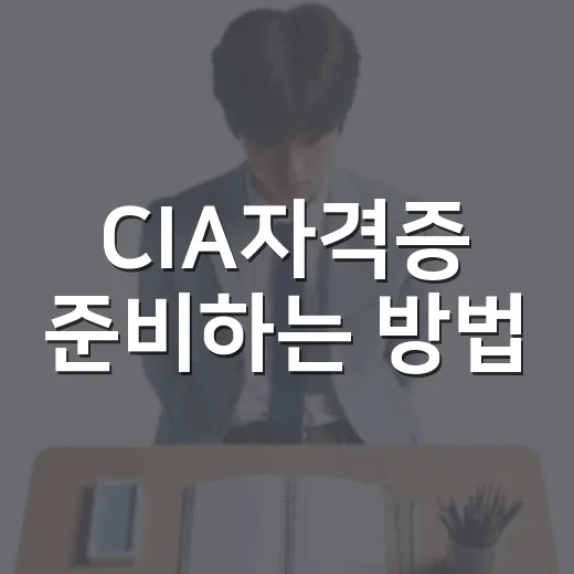 CIA자격증 준비하는 방법, 직장인이 6개월 안에 흐름 잡으려면 이렇게 - 요약