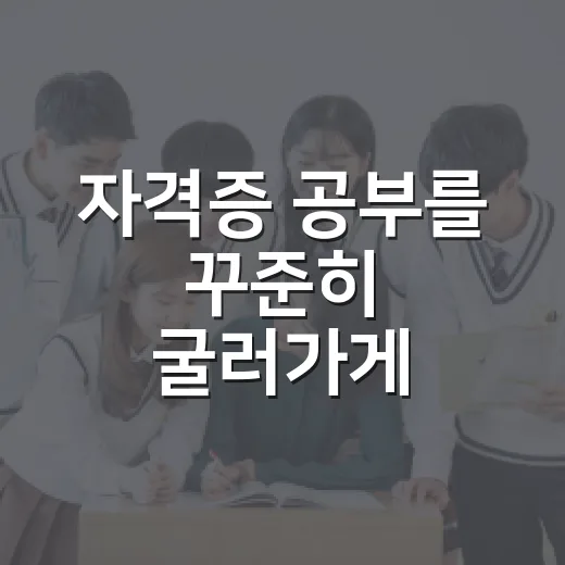 자격증 공부를 꾸준히 굴러가게 만드는 방법 - 요약