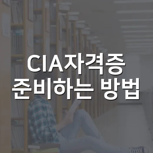 CIA자격증 준비하는 방법, 직장인이 6개월 안에 공부 흐름 잡으려면 이렇게 - 요약