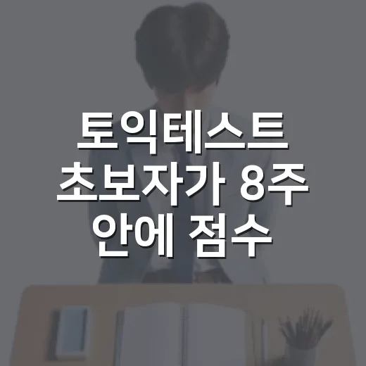 토익테스트 초보자가 8주 안에 점수 올리는 방법 - 요약