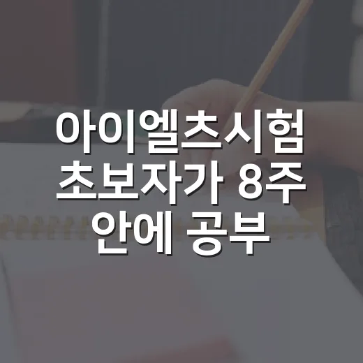 아이엘츠시험 초보자가 8주 안에 공부 루틴 잡는 방법 - 요약