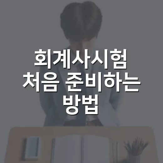 회계사시험 처음 준비하는 방법, 1년 차 계획은 이렇게 잡으면 됩니다 - 요약