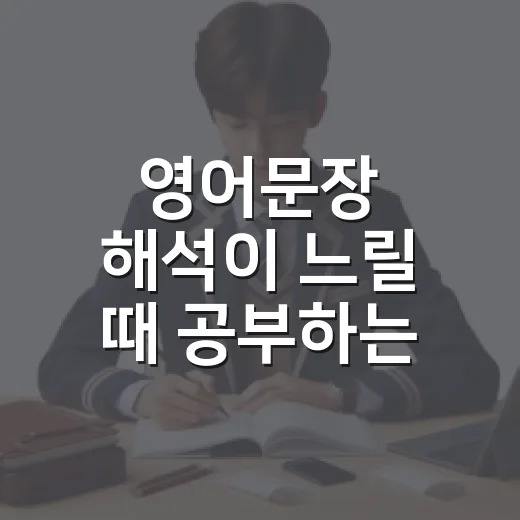 영어문장 해석이 느릴 때 공부하는 방법, 초보자를 위한 20분 루틴 - 요약