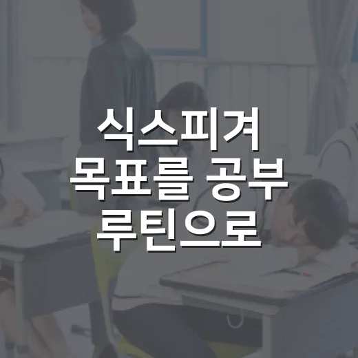 식스피겨 목표를 공부 루틴으로 바꾸는 방법 - 요약