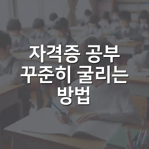 자격증 공부 꾸준히 굴리는 방법: 초보자가 실패를 줄이는 4단계 - 요약