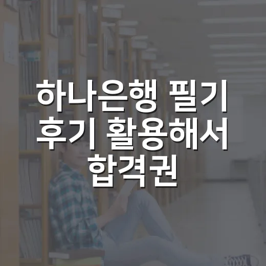 하나은행 필기 후기 활용해서 합격권 공부 루틴 만드는 방법 - 요약