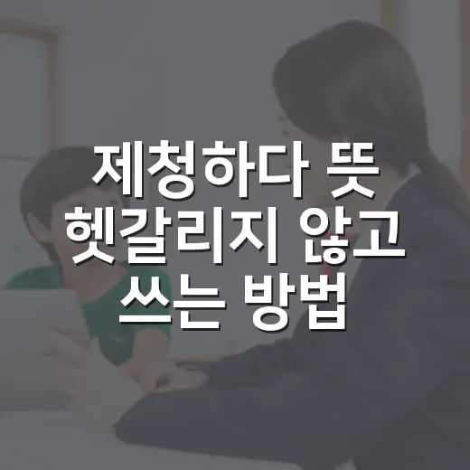 제청하다 뜻 헷갈리지 않고 쓰는 방법 - 요약