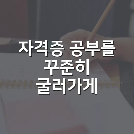 자격증 공부를 꾸준히 굴러가게 만드는 방법 - 요약