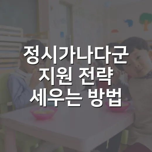 정시가나다군 지원 전략 세우는 방법, 3장 카드를 덜 흔들리게 쓰려면 - 요약