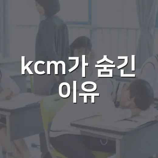 kcm가 숨긴 이유, 알고 보면 별거 아닌데? - 요약