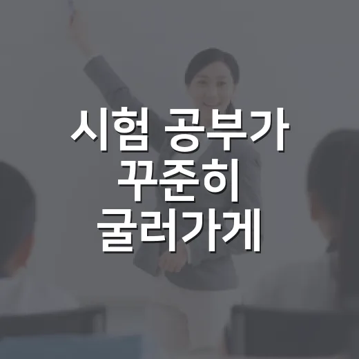 시험 공부가 꾸준히 굴러가게 만드는 방법 - 요약
