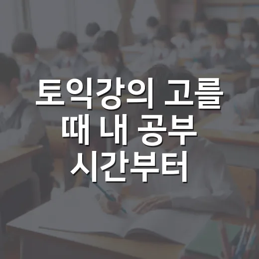 토익강의 고를 때 내 공부 시간부터 계산하는 방법 - 요약
