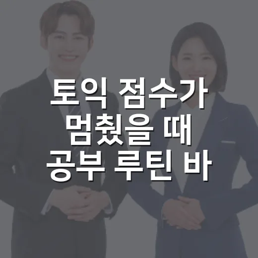 토익 점수가 멈췄을 때 공부 루틴 바꾸는 방법 - 요약
