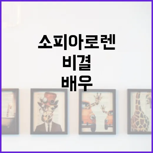 전설적인 배우 소피아 로렌의 매력과 성공 비결 - 요약