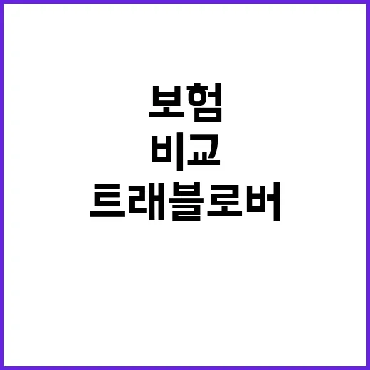 트래블로버여행자보험 가입하려면 이렇게 비교하면 편해요 - 요약