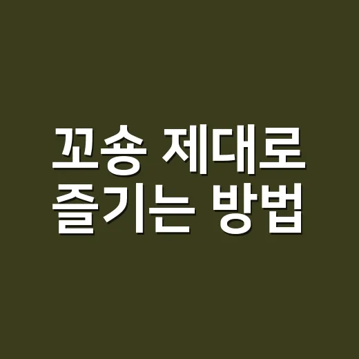 꼬숑 제대로 즐기는 방법, 처음이라면 이렇게 고르면 편해요 - 요약