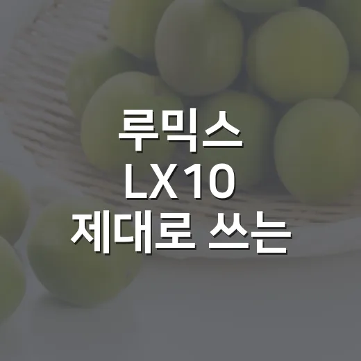 루믹스 LX10 제대로 쓰는 방법, 초보자가 먼저 맞춰두면 좋은 설정 - 요약