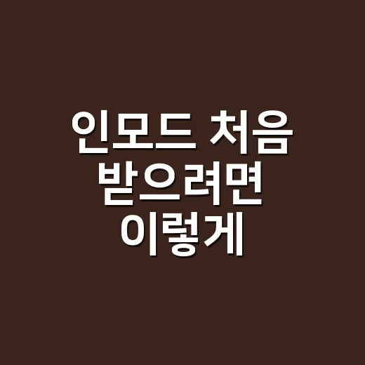인모드 처음 받으려면 이렇게 준비하는 방법 - 요약