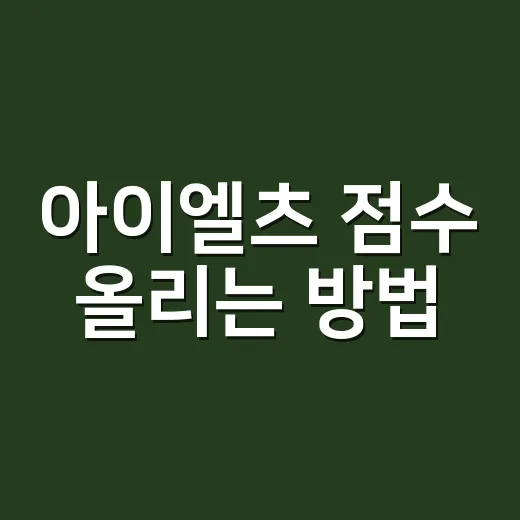 아이엘츠 점수 올리는 방법, 처음 준비할 때 이렇게 시작하면 덜 헤맵니다 - 요약