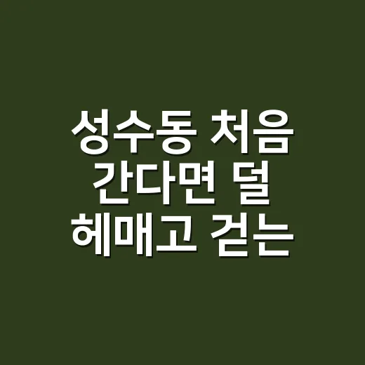 성수동 처음 간다면 덜 헤매고 걷는 방법 - 요약