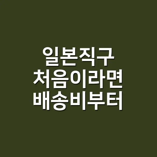일본직구 처음이라면 배송비부터 계산하는 방법 - 요약