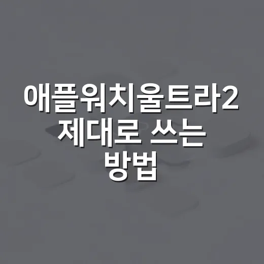 애플워치울트라2 제대로 쓰는 방법, 운전·운동·일상에서 값어치 뽑으려면 이렇게 - 요약