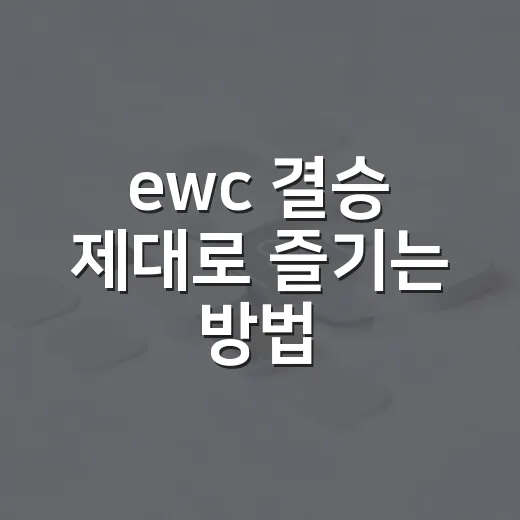 ewc 결승 제대로 즐기는 방법, 내구 레이스 초보도 흐름 읽는 법 - 요약