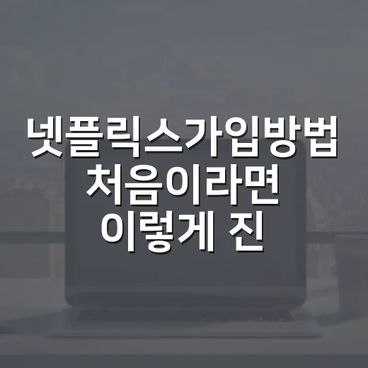넷플릭스가입방법 처음이라면 이렇게 진행하면 됩니다 - 요약