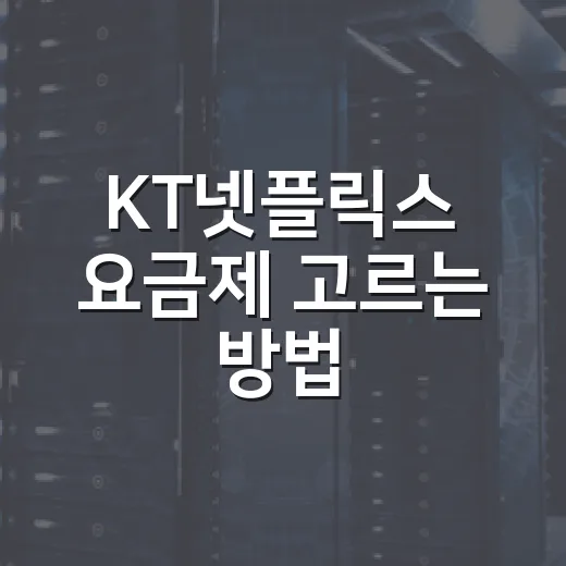 KT넷플릭스 요금제 고르는 방법, 휴대폰·인터넷TV 이용자별로 이렇게 보면 쉽습니다 - 요약