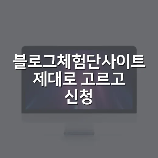 블로그체험단사이트 제대로 고르고 신청하는 방법 - 요약
