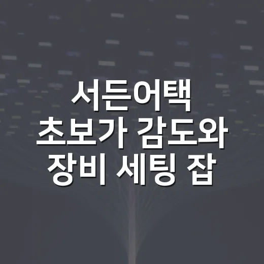 서든어택 초보가 감도와 장비 세팅 잡는 방법 - 요약