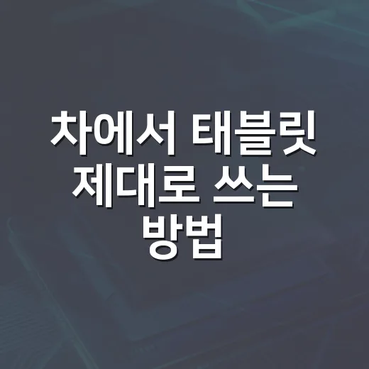 차에서 태블릿 제대로 쓰는 방법, 내비부터 동승자 entertainment까지 이렇게 고르면 됩니다 - 요약