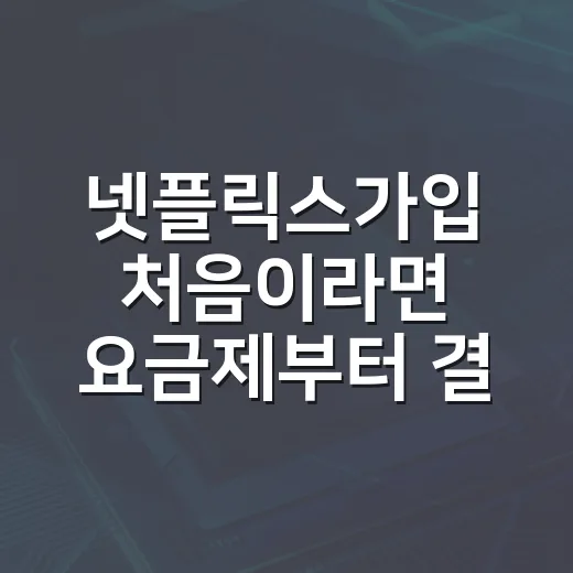 넷플릭스가입 처음이라면 요금제부터 결제까지 실패 없이 하는 방법 - 요약