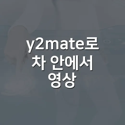 y2mate로 차 안에서 영상·음원 쓰려면 이렇게 확인하세요 - 요약