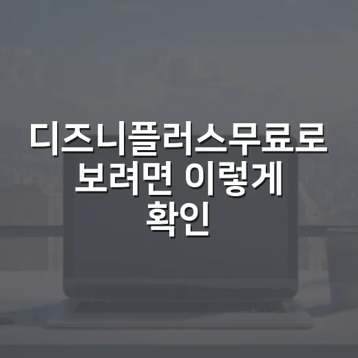디즈니플러스무료로 보려면 이렇게 확인하세요 - 요약