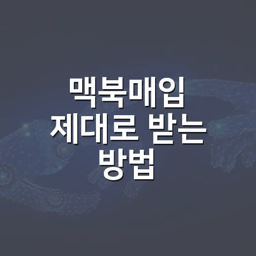 맥북매입 제대로 받는 방법, 감가 줄이고 견적 올리려면 이렇게 - 요약