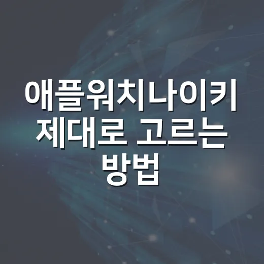 애플워치나이키 제대로 고르는 방법, 일반 모델과 차이는 이렇게 보면 됩니다 - 요약