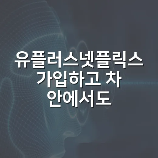 유플러스넷플릭스 가입하고 차 안에서도 끊김 줄여 보는 방법 - 요약